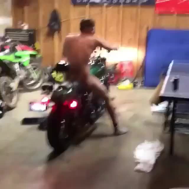 Testing out the bike