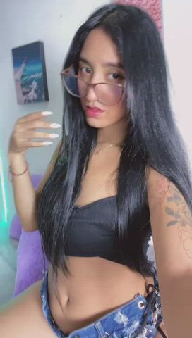 camgirl latina model sensual tattoo teen teens webcam gif