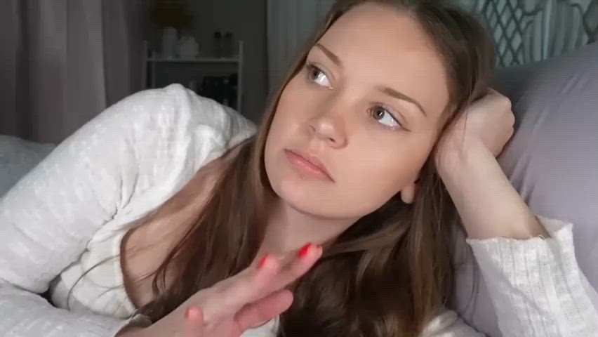 asmr cleavage cute gif