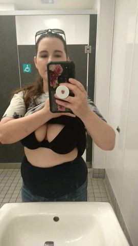 Can't take my wife anywhere without her showing off her titties