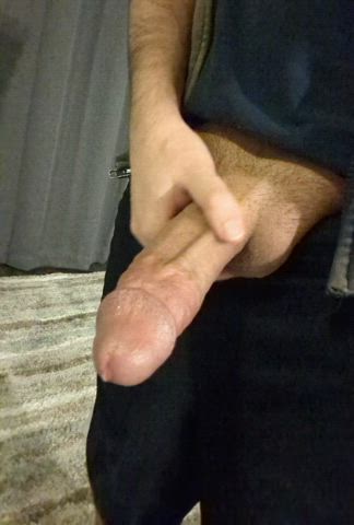Super horny, jerking my thick cock tonight