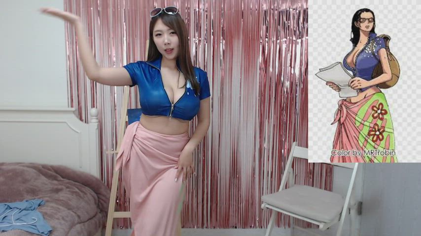 Asian Big Tits Cosplay Dancing Korean gif