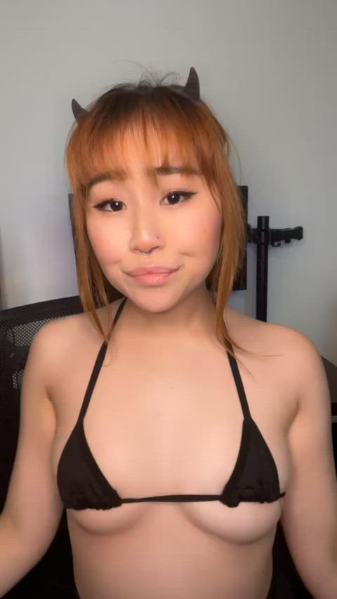 Small but perky Asian tits