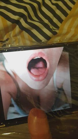 cum in mouth cumshot tribute gif