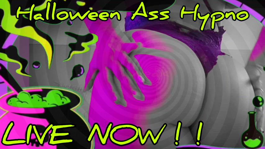 It's bAAAAaaaak! 😱 My spooky Halloween Ass Hypno stream is LIVE NOW on LoyalFans!