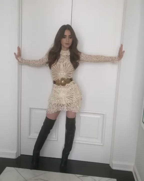 Behind The Scenes Celebrity Lily Collins gif