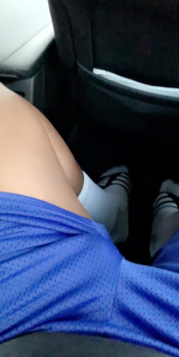 Hope my driver can’t see my dick. I’m so damn horny.