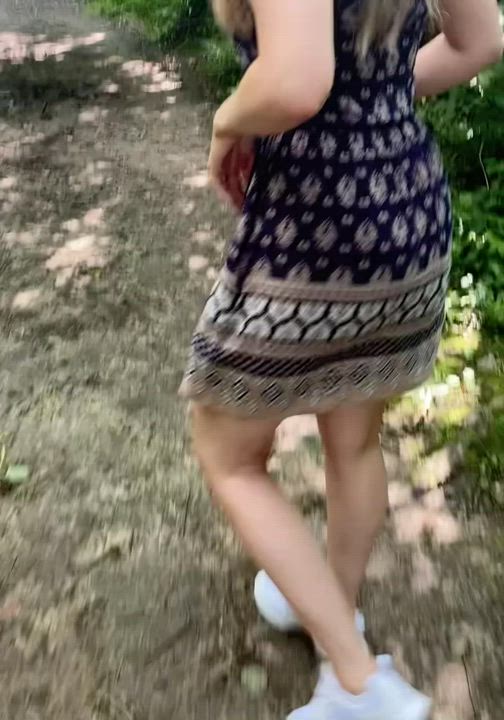Who Likes a summer walk with flashing! (f)