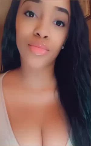 Boobs Cleavage Lips gif