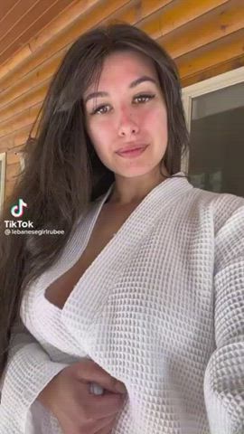 big tits brunette nipslip tiktok tits gif