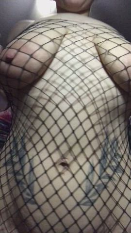 boobs fishnet nipples gif