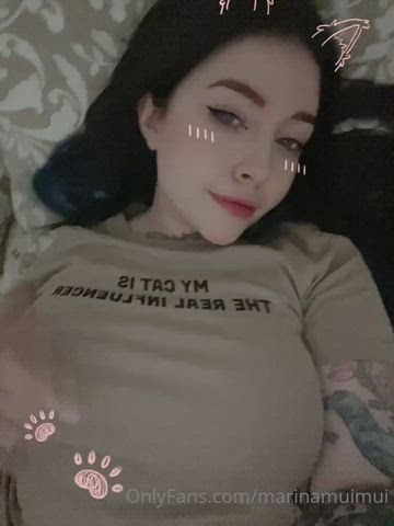 big tits boobs kawaii girl natural tits onlyfans sensual tattoo tits gif