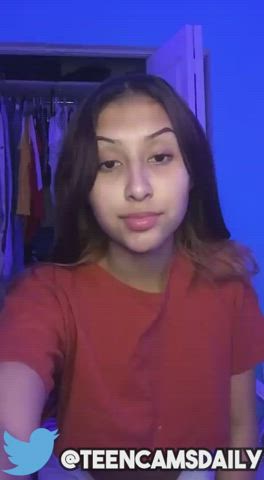 18 Years Old Amateur Braces Cute Latina OnlyFans Petite Teen TikTok gif