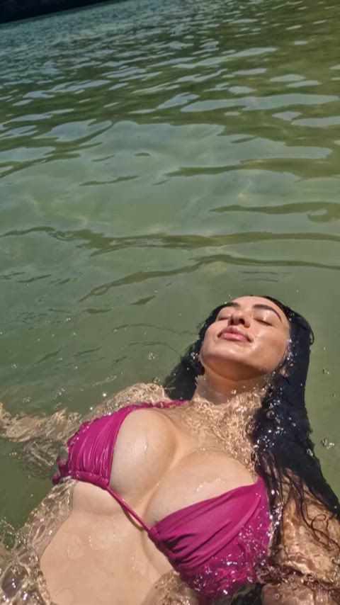 asian beach big tits bikini bouncing tits brunette jiggle non-nude tiktok tits tik-tok