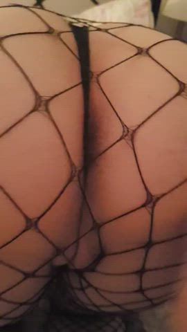 A fishnet ass, and a spanking for good measure! [F35][M37]