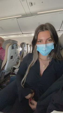 Huge Tits Mask Perky Public gif