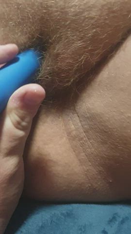 BBW Dildo Hairy Pussy Wet Pussy gif