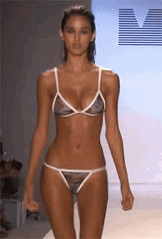 bouncing tits model tease gif