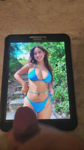 big tits bikini brunette college cumshot jerk off latina tribbing tribute gif