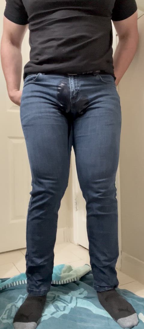 jeans pissing wetting gif