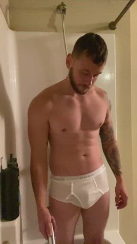 Shower Cock Worship Tattoo gif