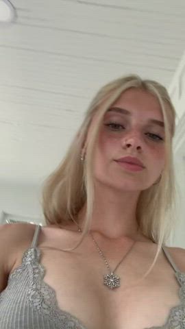 Babe Cum Natural Tits gif