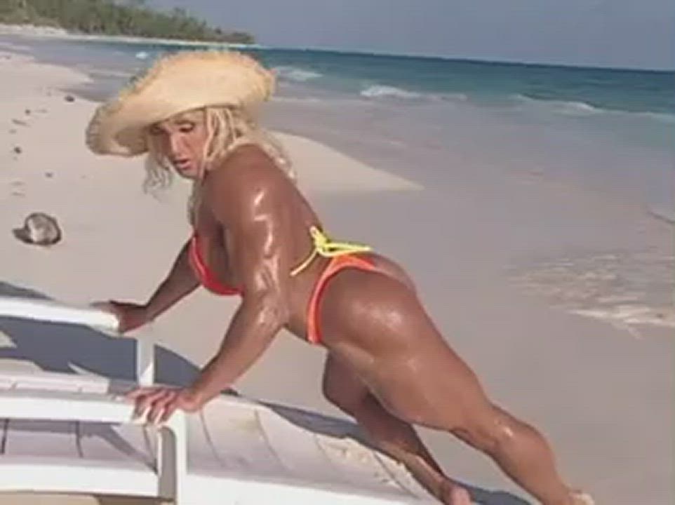 Blonde Muscular Milf gif