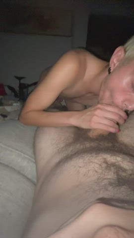 blowjob daddy gag reflex gay hairy cock twink uncut gif