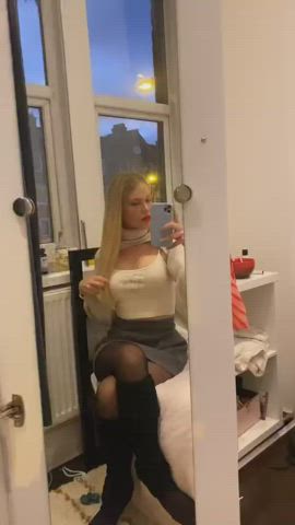 blonde girls turkish gif