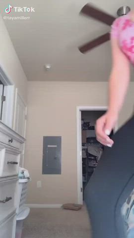 brunette dancing tiktok gif