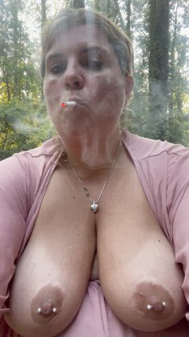 amateur big tits smoking gif