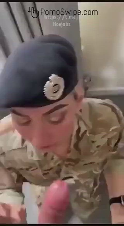 army blonde blowjob dirty blonde gagging rough uniform gif