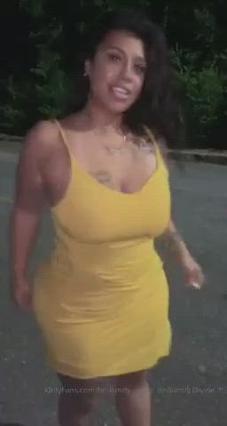 Big Ass Curvy Dress Public gif