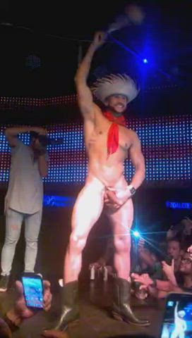Big Dick Cock Dancing Gay Naked Nightclub Stripper gif
