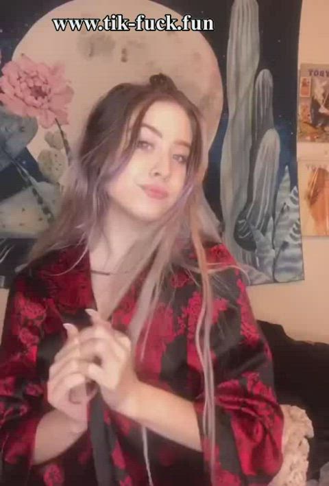 amateur big tits boobs cute pussy sex solo teen tiktok tits gif