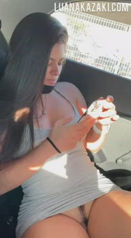 Flashing Taxi Upskirt gif