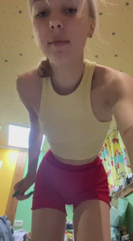 blonde homemade onlyfans petite teen tiny tits ukrainian gif