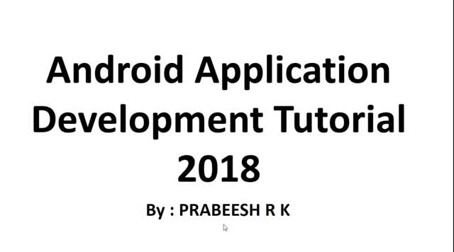 Android app development tutorial