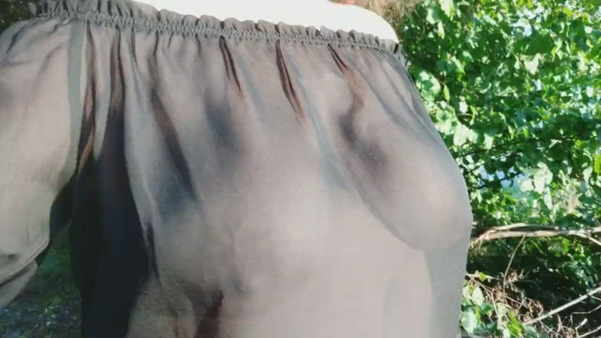 Braless Saggy Tits See Through Clothing Sheer Clothes gif