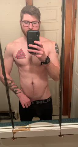 big dick cumshot tattoo tattedphysique gif