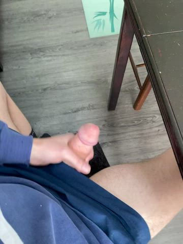 Deep throat daddy’s cock underneath the table like a good boy [33]