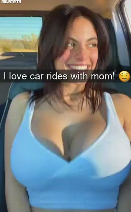 Big Tits Caption MILF gif