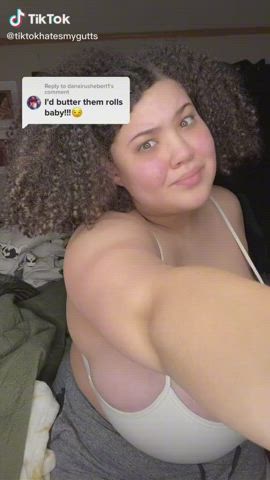 Big Tits Chubby Cleavage Clothed Huge Tits TikTok gif