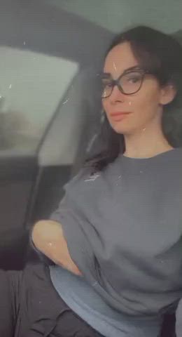 boobs busty glasses gif