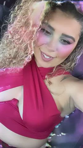 curly hair model smile tit worship gif