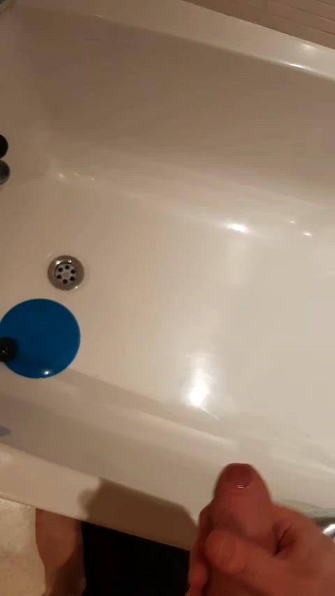 bathtub cock piss gif