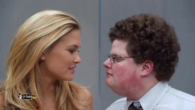 GoDaddy - Perfect Match -- Bar Refaeli's Big Kiss!   Super Bowl Ad