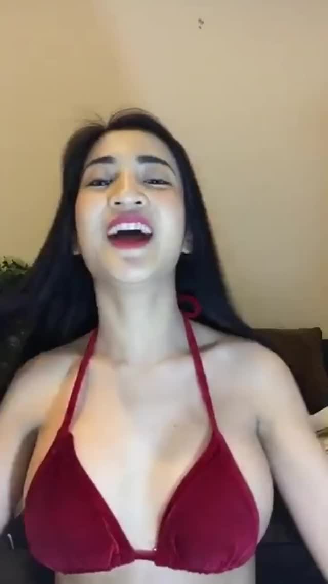 Exotic Minggomut Maming Kongsawas does sexy dance in red bikini