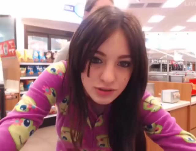 Two Girls Having Fun In The Store [GIF]