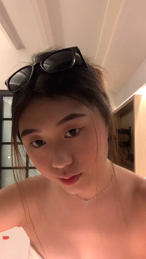 20 years old asian non-nude small tits teen tiktok gif